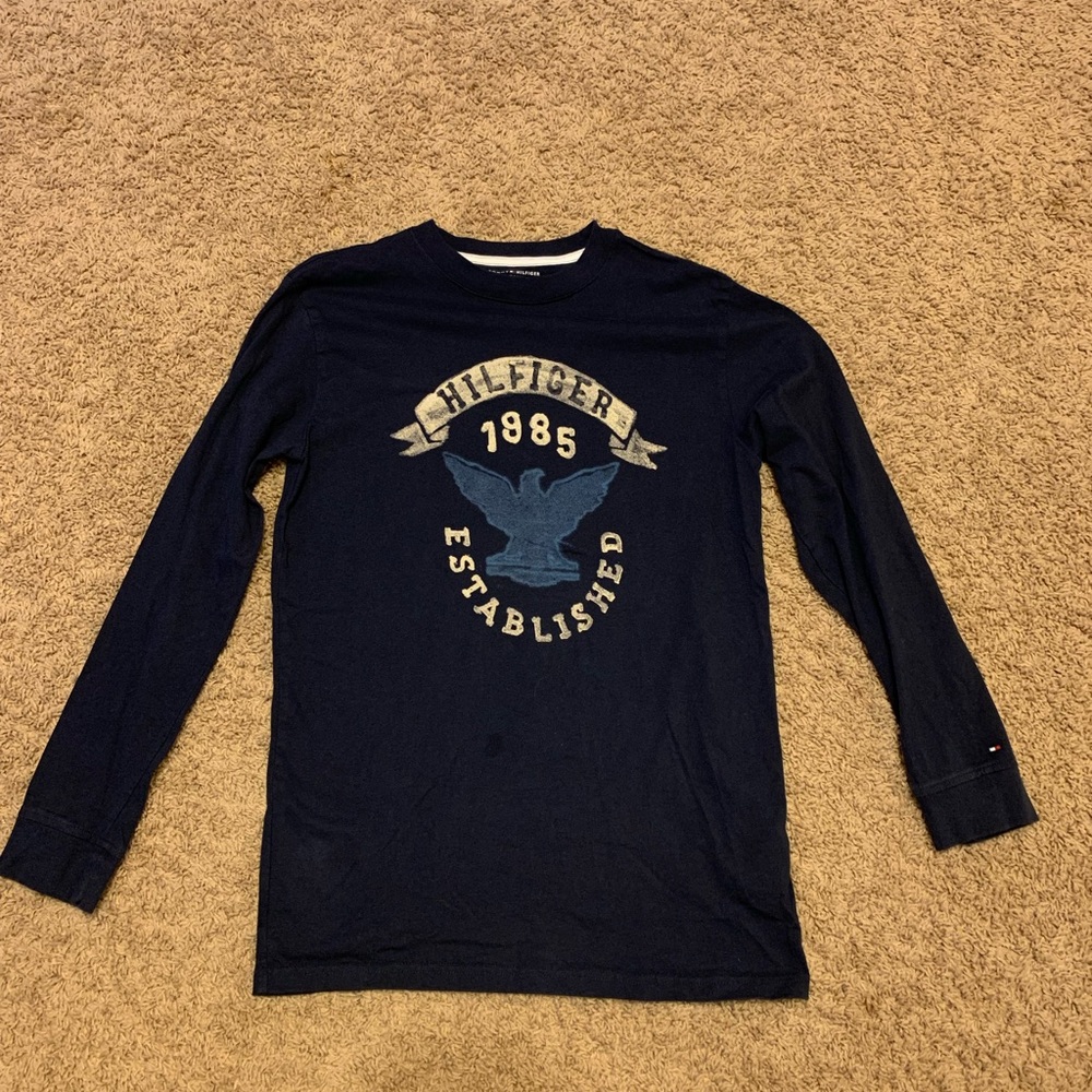 Tommy Hilfiger Boys Dark Blue Longsleeve Shirt Size XL(14-16)